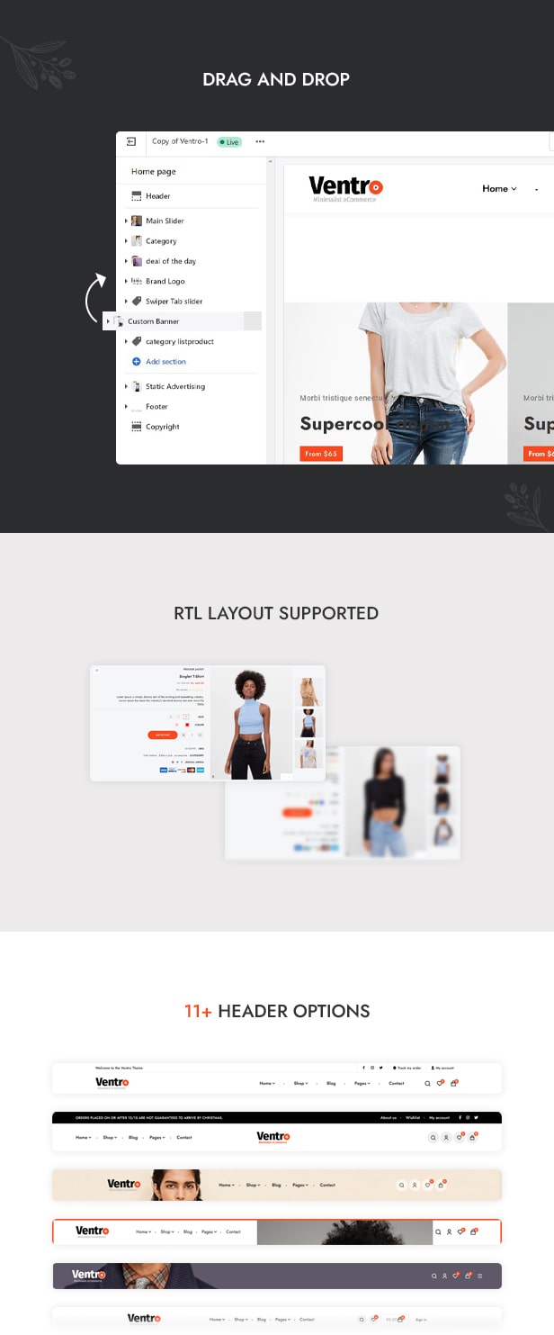 Ventro - Multipurpose Fashion Ecommerce Shopify Theme - 2